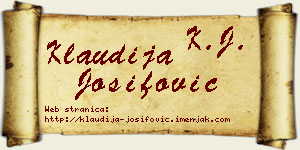 Klaudija Josifović vizit kartica